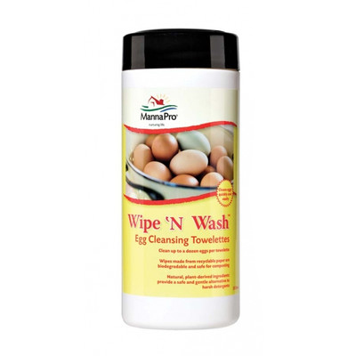 MannaPro Wipe 'N Wash Egg Cleansing Towlettes