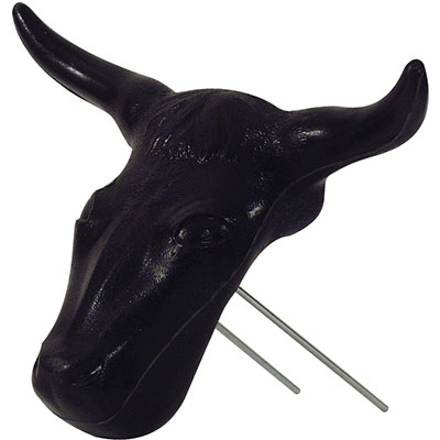 Black Roping Steer Head