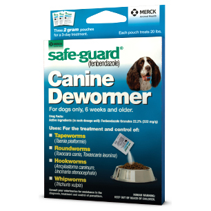 Safe-Guard Canine Dewormer - 20 LB Per Packet