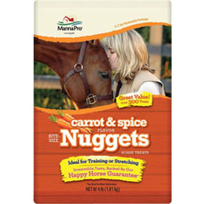 MannaPro Carrot and Spice Nugget Horse Treats - 4 LB