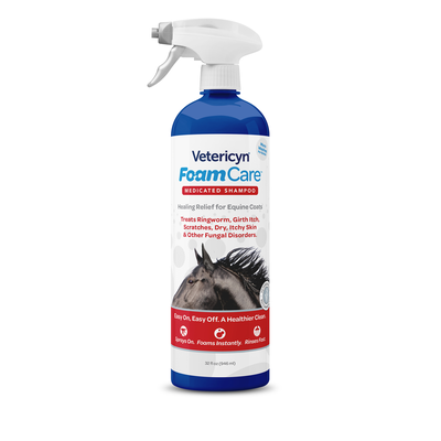 Vetericyn FoamCare Equine Medicated Shampoo - 32 OZ
