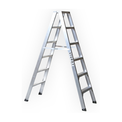 ALUM. LADDER STEPS 2 SIDED 7'