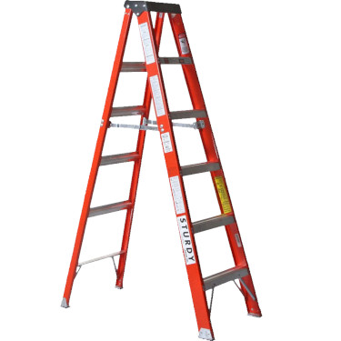 FIBERGLASS STEPLADDER GRD 1A 12'
