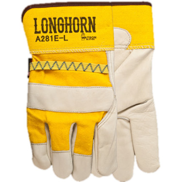 LONGHORN COWHIDE LTHR GLOVES - L