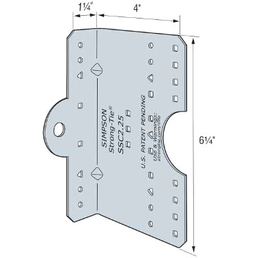 SSC6.25 STEEL STUD CONNECTOR 30P