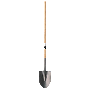 LH FIBRGLASS SQ MOUTH SHOVEL 47"