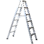 ALUM. LADDER STEPS 2 SIDED 4'