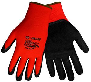 Glove, Global Glove Tsunami Double Grip Black And Red Large