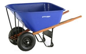 Tool, Wolverine 10CF Wheelbarrow with Duel Tires and Poly Tub