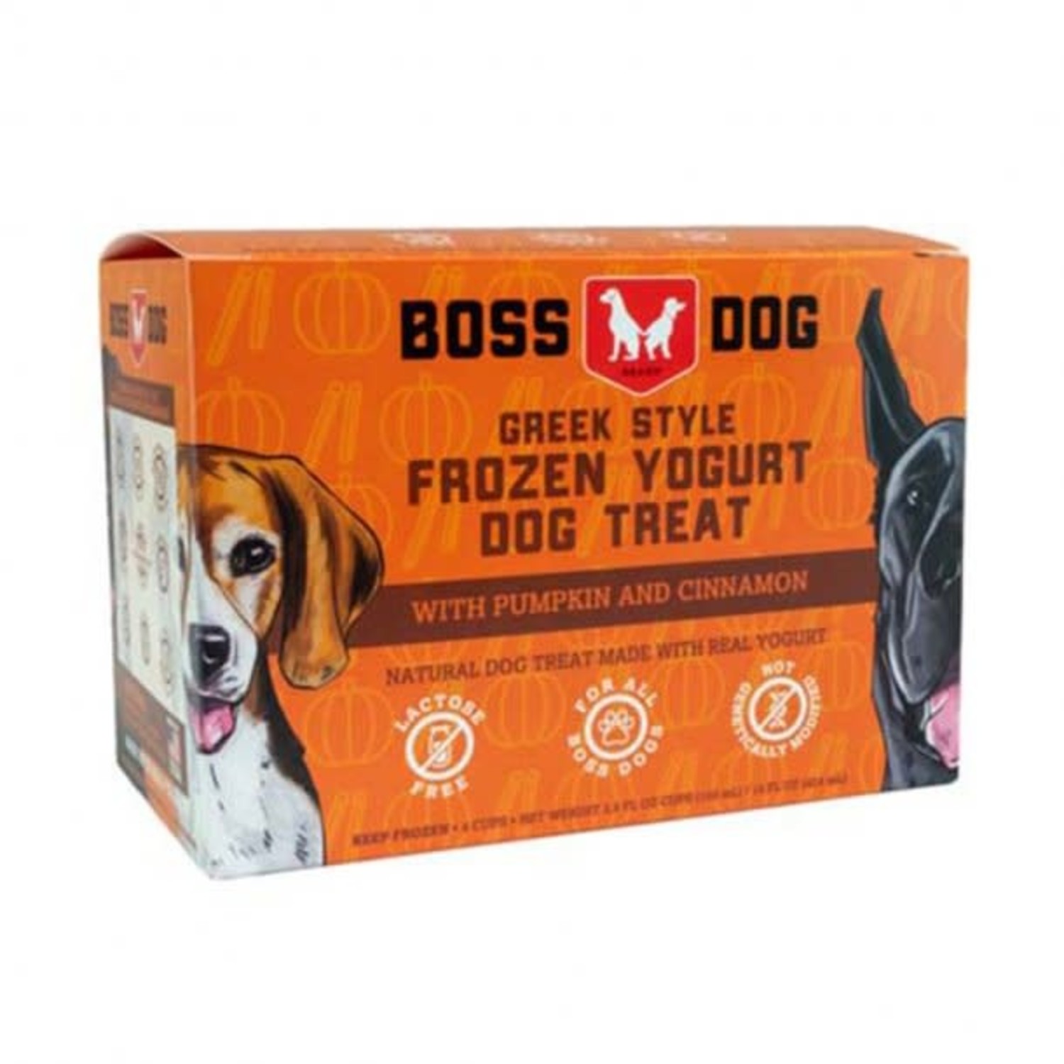 3.5Oz Boss Dog Froyo Pumpkin & Cinnamon 4Pk