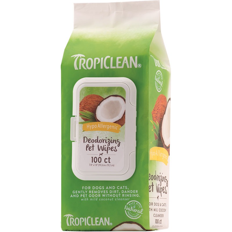 Tropiclean Wipes Hypoallergenic 100ct