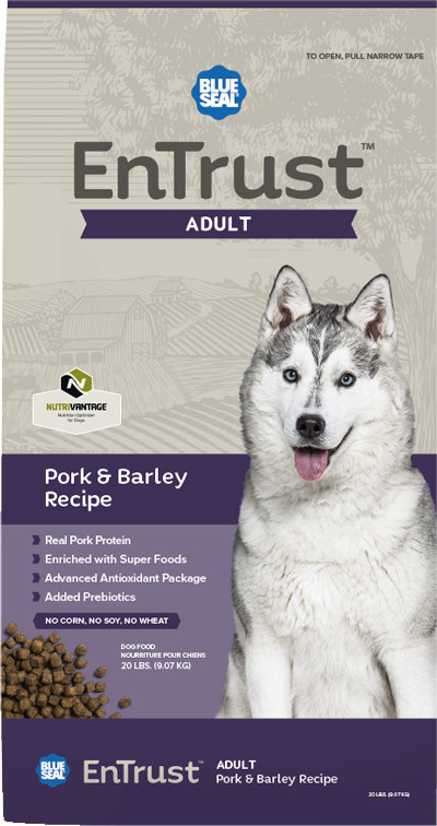 40Lb Entrust Pork & Barley Dog