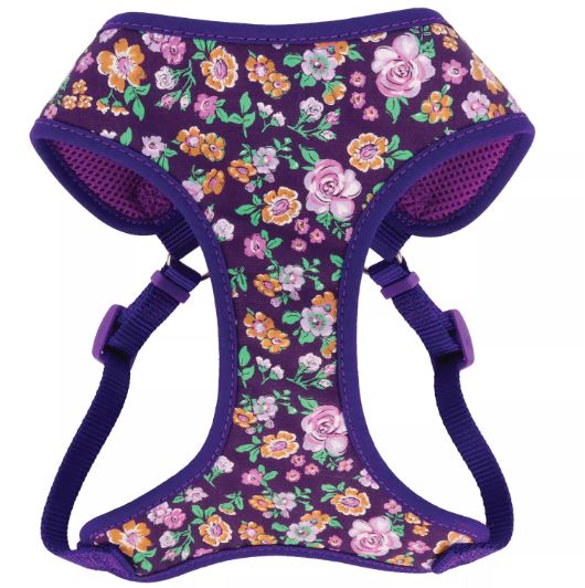 Coastal Ribbon Designer Harness XS Purple Sketched Floral