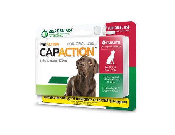 Capaction Flea Tablets For Dogs 25Lb+ 6Pk