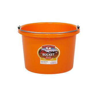 Bucket Round 8Qt Orange