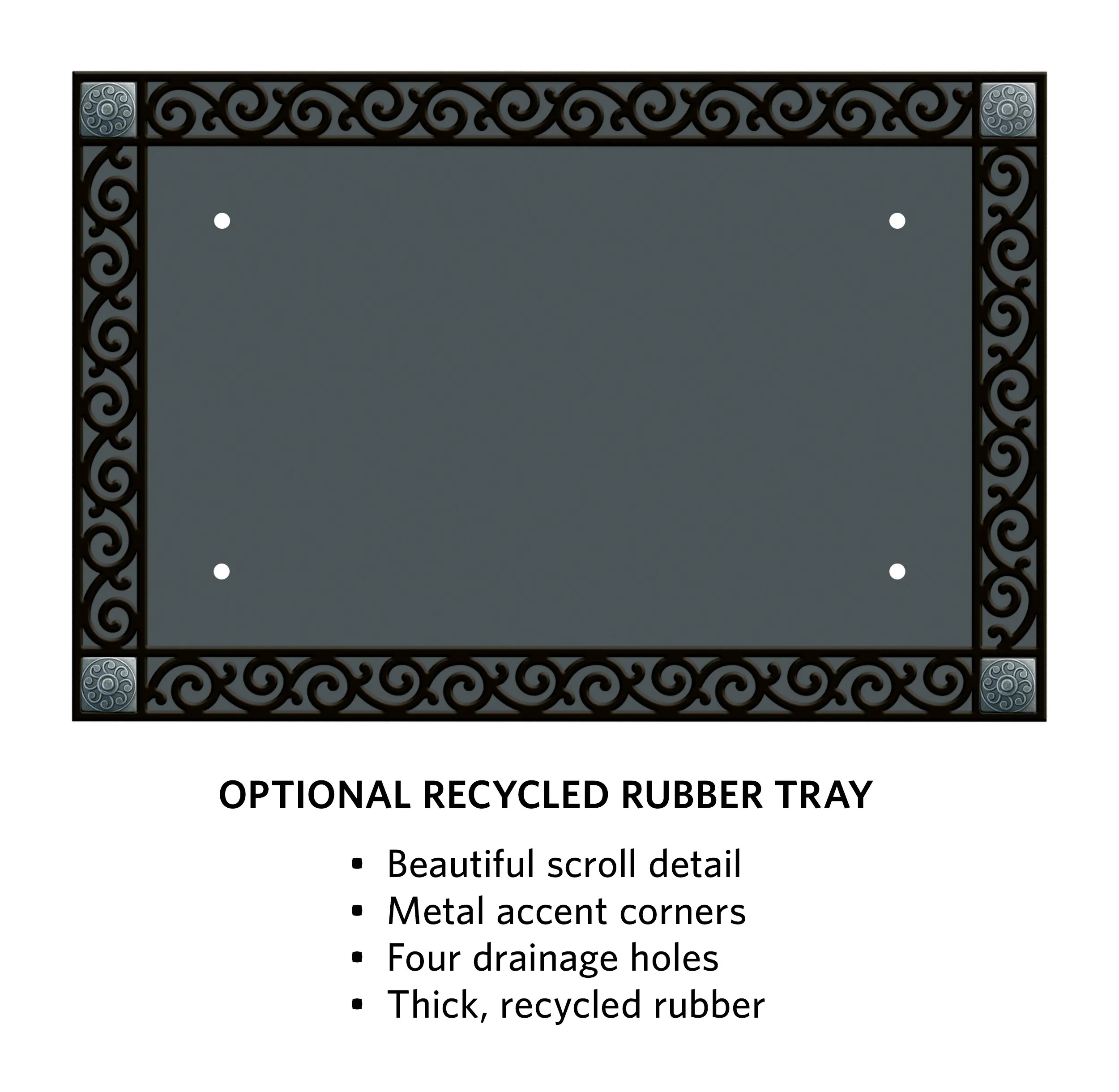 Rubber Tray Scroll Recycled