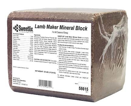Sweetlix Block Lamb Maker Mineral 25lb