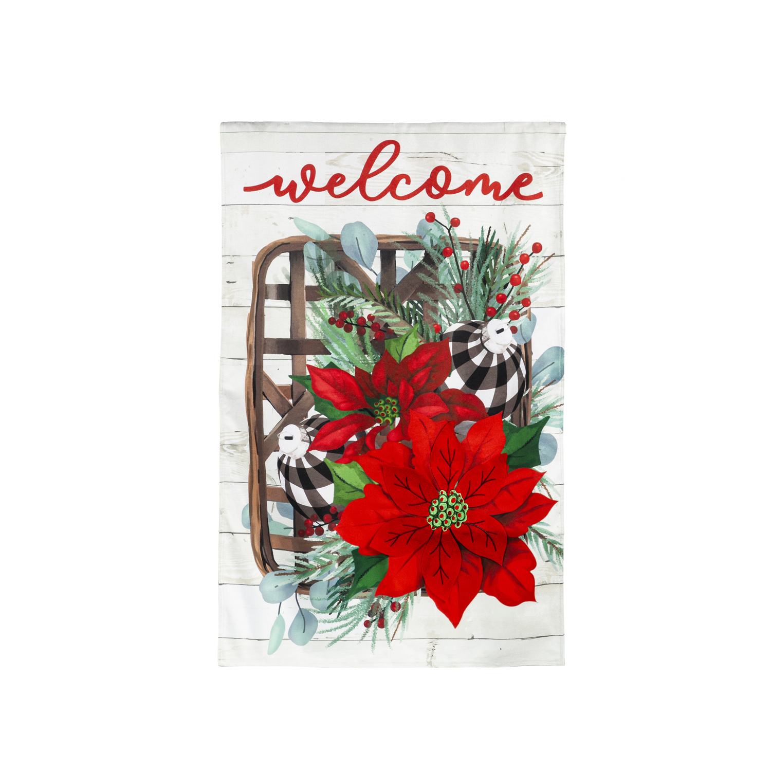 House Flag Poinsettia in Basket