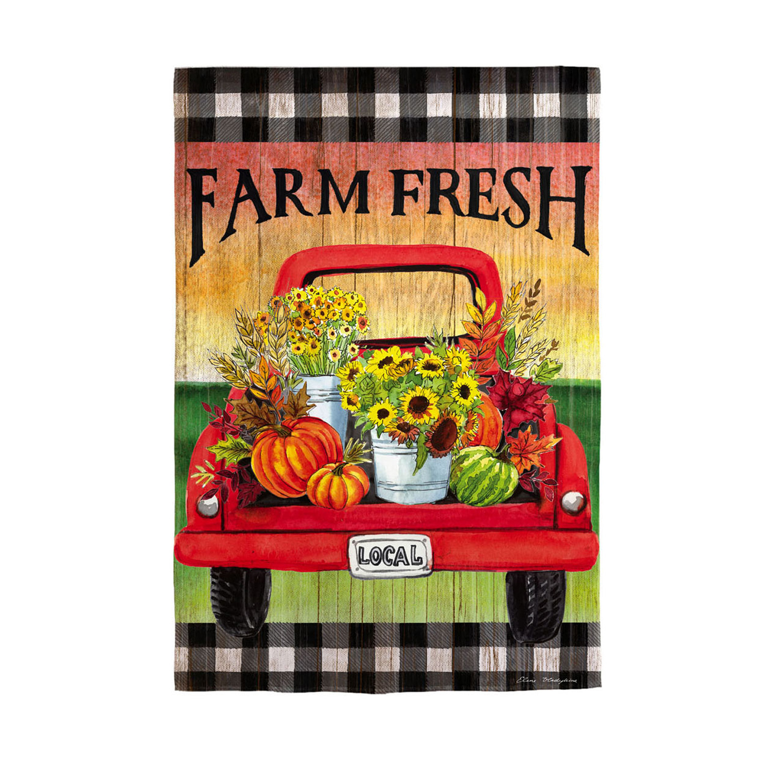 House Flag Farm Fresh Flower Truck