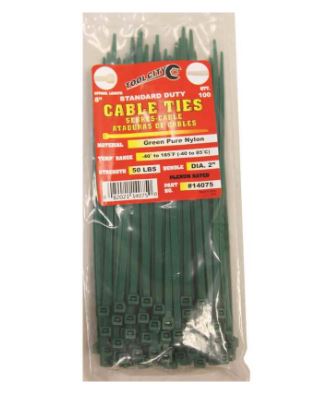 CABLE TIE GRN 8" 50# 100ct SD