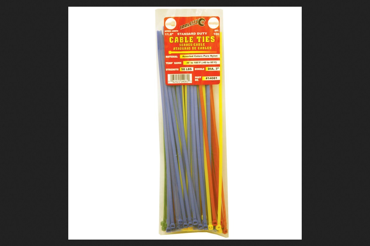 CABLE TIE AST 11.8" 50# 100ct SD