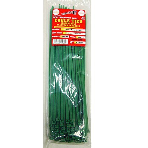 CABLE TIE GRN 11.8" 50# 100ct SD