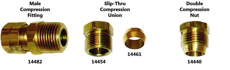 1/2" Slip Thru Compression Fitti