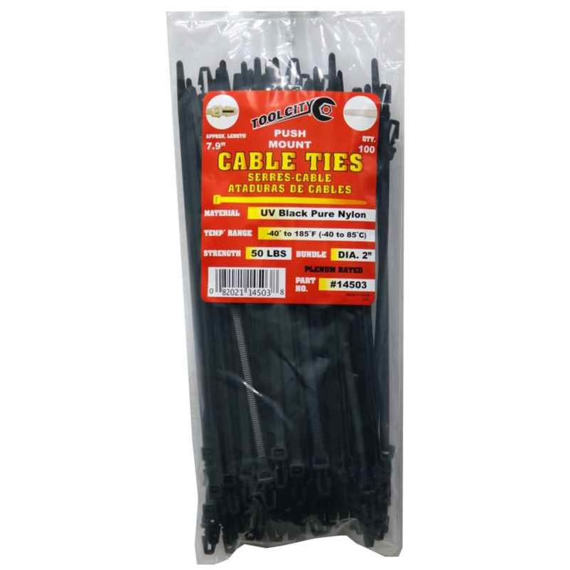 CABLE TIE BLK 7.9" 50# 100ct PM