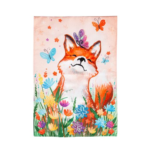 Flag Gdn Fox & Wildflowers