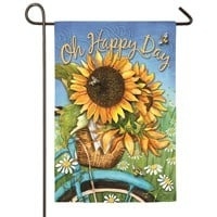 Garden Flag Happy Day Sunflowers