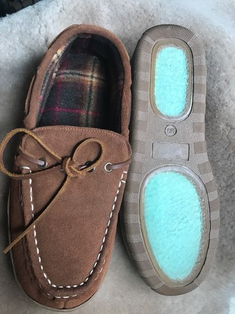 Deerfield Leather Mens Flannel Moccasin