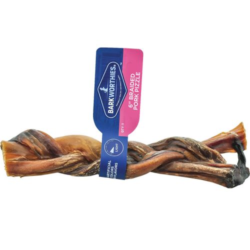 Barkworthies 6" Braided Pig Pizzle