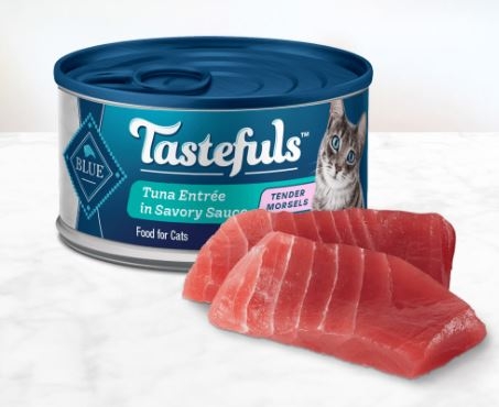 3Oz Blue Buffalo Tastefuls Tuna Entree in Savory Sauce Tender Morsels Cat