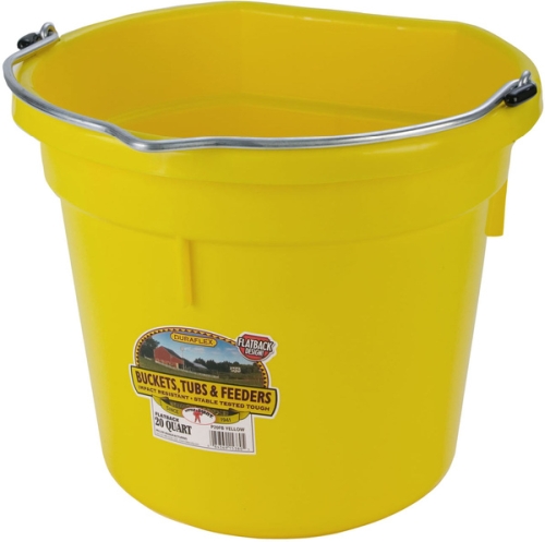 Bucket Flatback 20qt Yellow