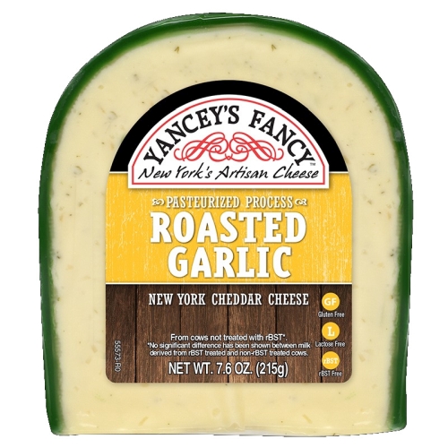 Yanceys Fancy Roasted Garlic Cheddar Cheese 7.6oz