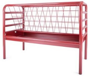 Hay & Grain Feeder Goat V-Rack Red