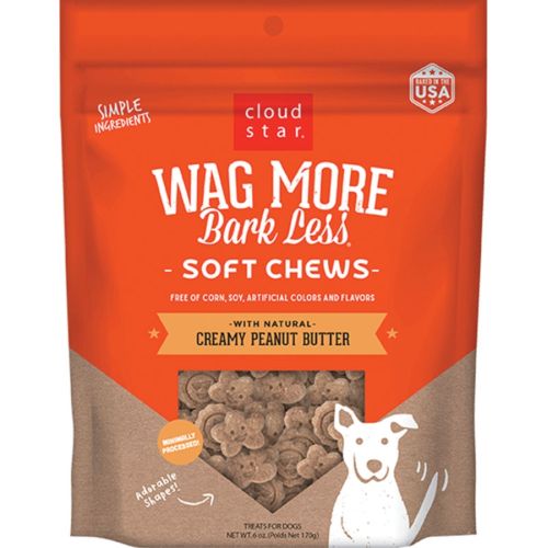 Wag More Peanut Butter Chewy Treat 6oz