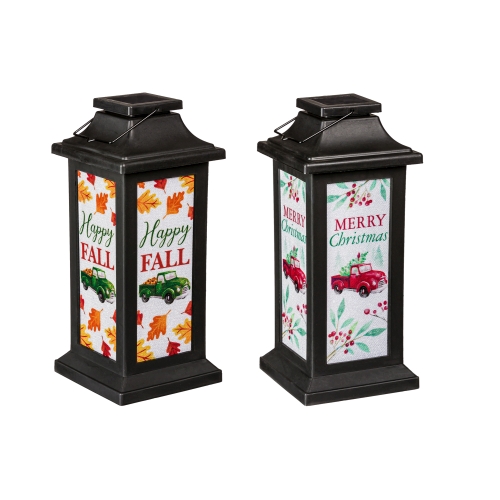 Solar Lantern 11" Glitter Film