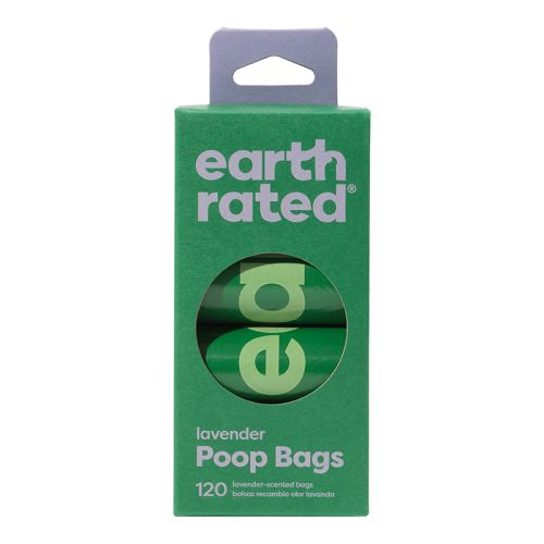 Earth Rated Poop Bags Lavender 8 Rolls 120Ct