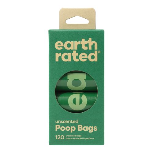 Earth Rated Poop Bags Unscented 8 Rolls 120Ct