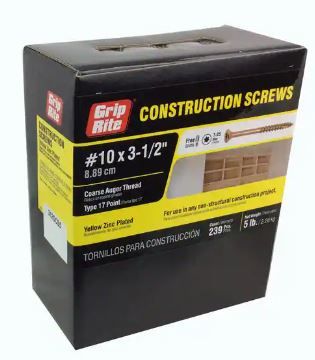 #10 3-1/2 Gold Screws T25 5lb