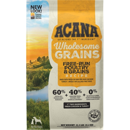 Acana Wholesome Grains Free Run Poultry 22.5lb