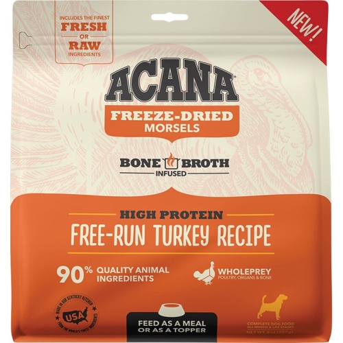 8oz Acana Freeze Dried Grain Free Turkey Morsels