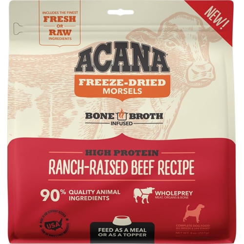 8Oz Acana Freeze Dried Grain Free Beef Morsels