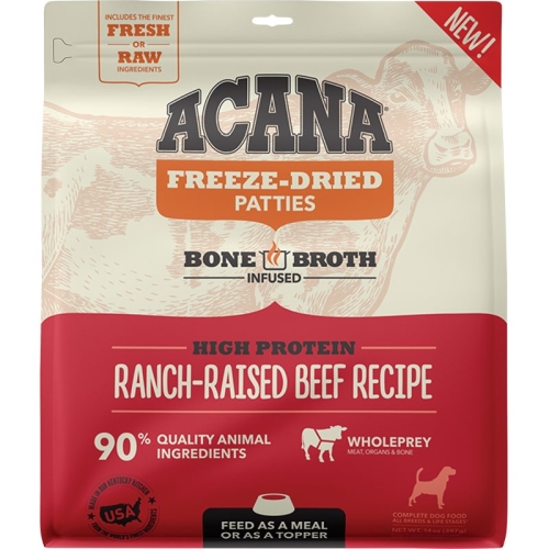 14Oz Acana Freeze Dried Patties Beef