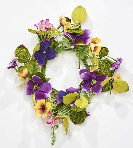 Candle Ring Pansy 4.25"