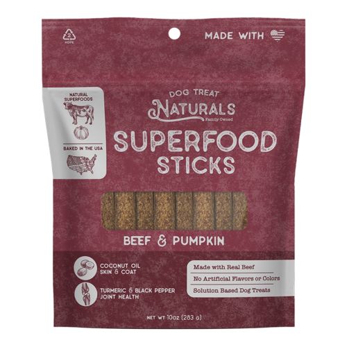 Dog Treat Naturals Been & Pumpkin Sticks 10oz