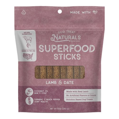 Dog Treat Naturals Lamb & Date Sticks 10oz