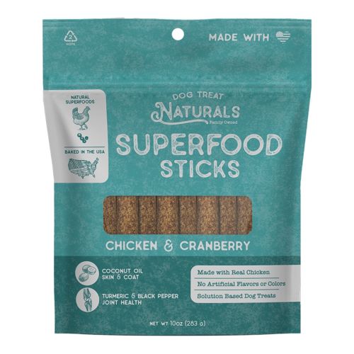 Dog Treat Naturals Chicken & Cranberry Sticks 10oz