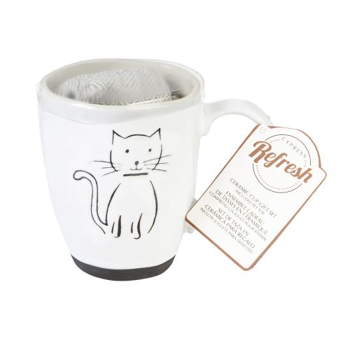 Ceramic Cup Gift Set Pet Cat